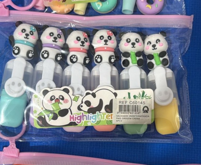 Marca Texto Pandinha Kit 6