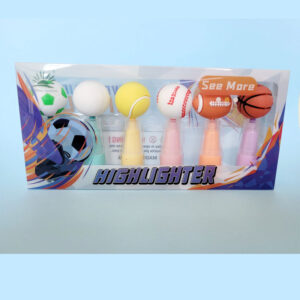 Marca Texto Bola de Esportes Kit 6
