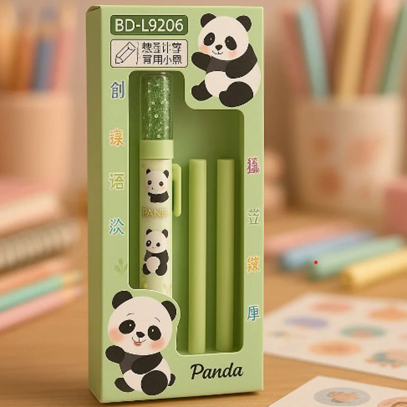 Borracha Pandinha Glitter c/refil