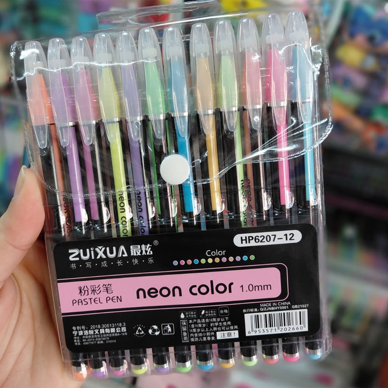 Kit de 12 cores de canetas Neon Color