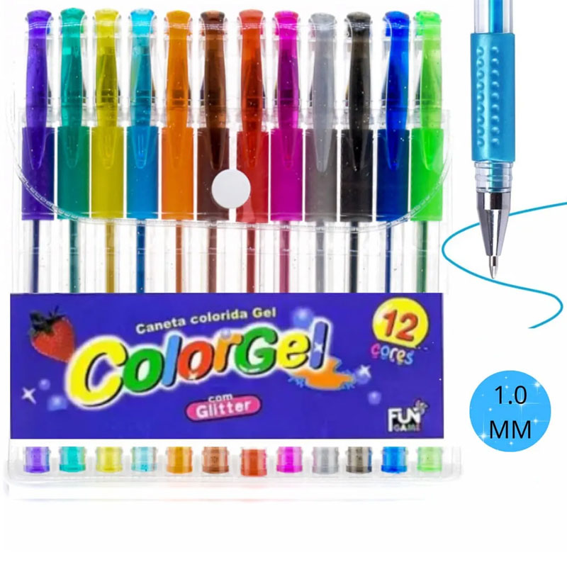 Caneta Color Gel 12 Cores