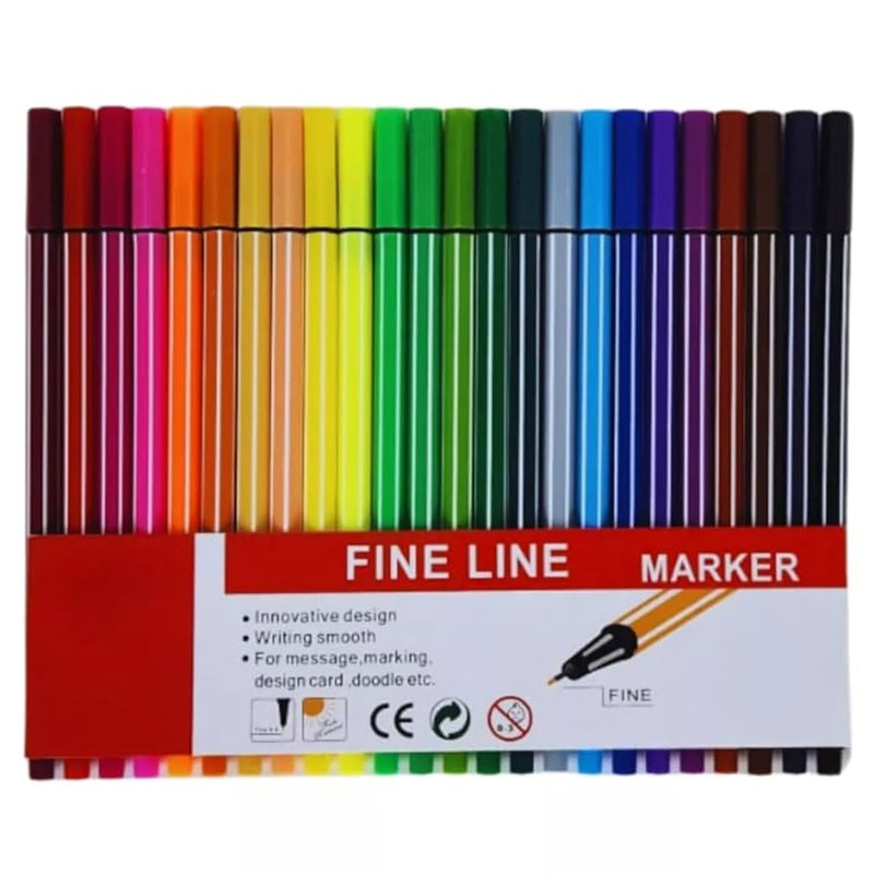 Kit com 24 canetas Fine Line