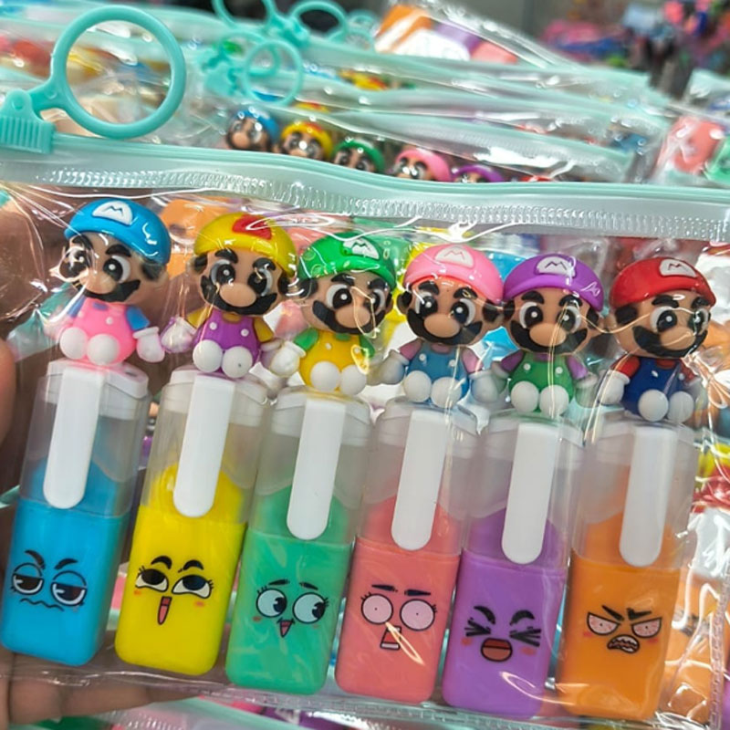 Pacote 6 Marca Texto Mario Bross