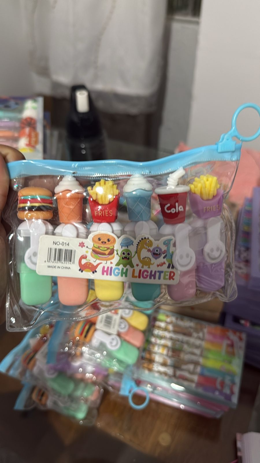 Kit 6 Marca Texto Fast Food