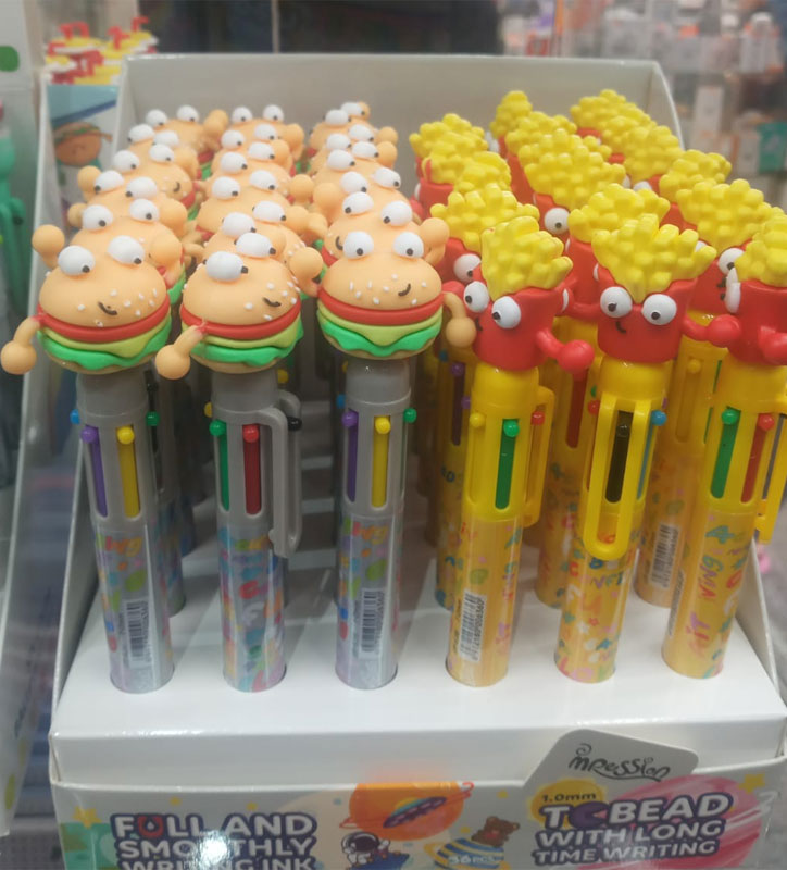 Caneta 6 Cores Fast Food