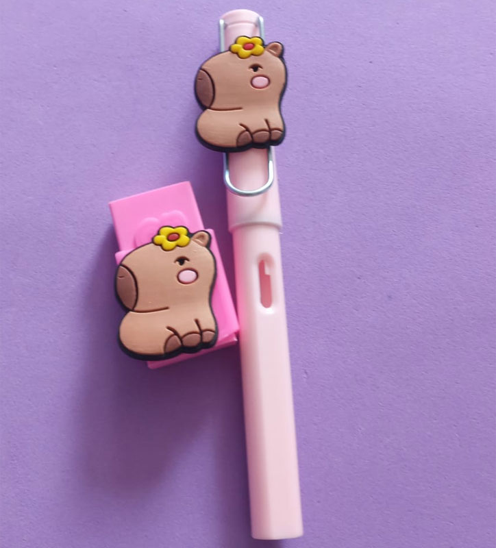 Kit Lápis Infinito e Borracha Capivara