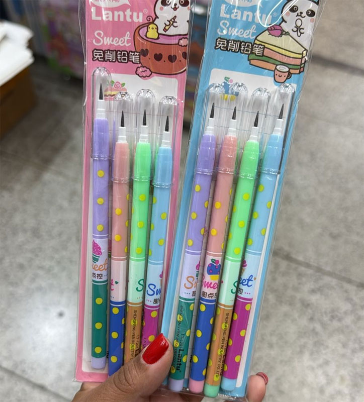 Kit 4 Lapiseira Troca Ponta Modelo 5