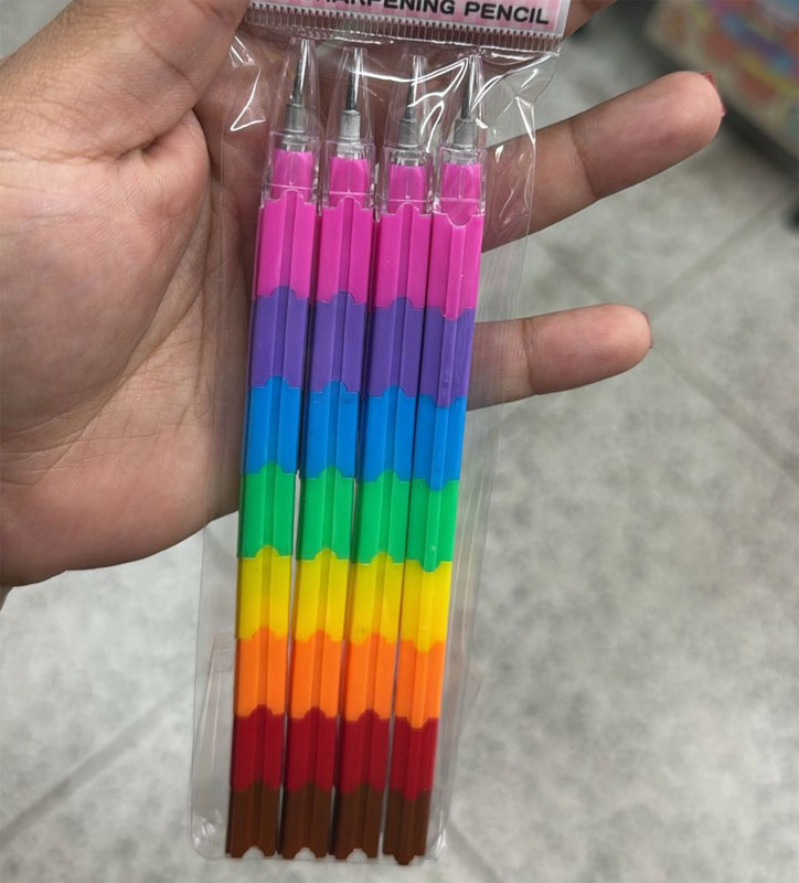 Kit 4 Lapiseira Troca Ponta Modelo 6