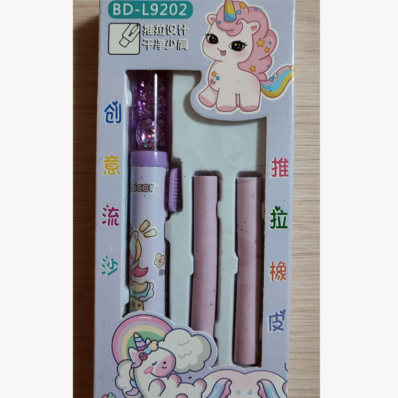 Borracha Unicórnio Glitter c/refil