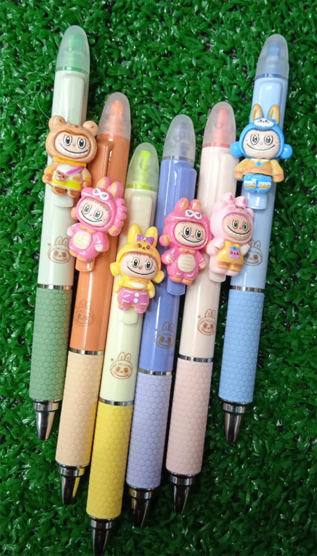 Caneta e Marca Texto Labubu