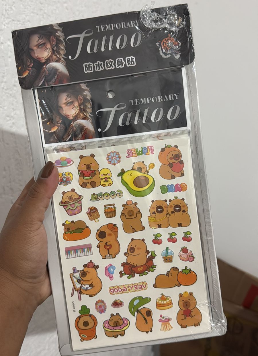 Cartela Tatuagem Capivara