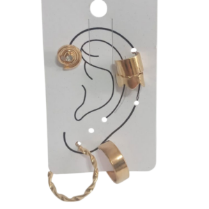 Kit com 5 Brincos Unilaterais Piercing de Orelha