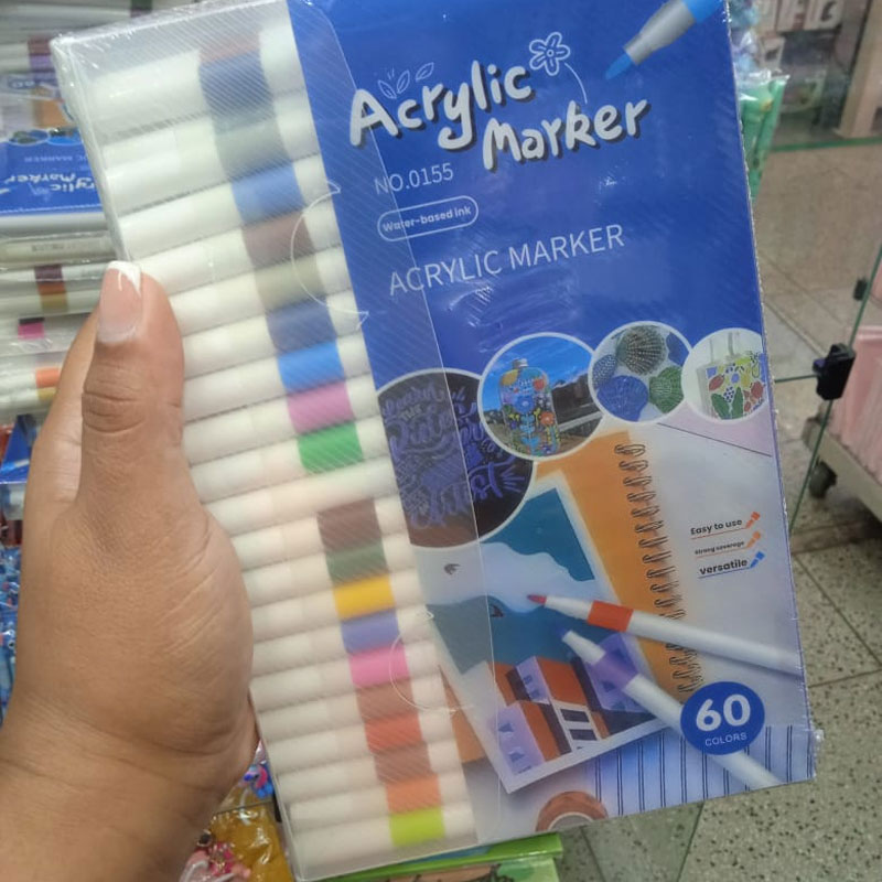 Kit com 60 canetas Acrílicas