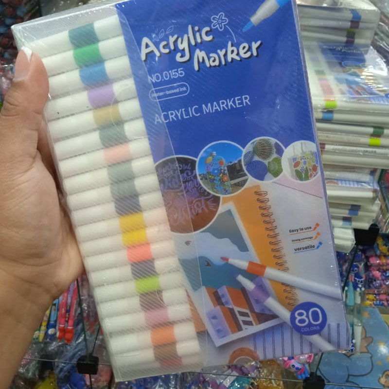Kit com 80 canetas Acrílicas