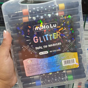 Kit com 24 Canetas Glitter (48 Cores)