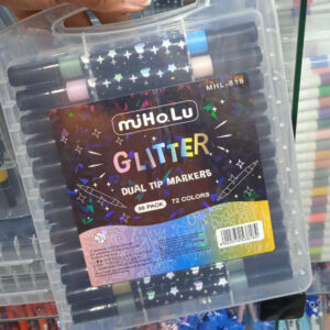 Kit com 36 Canetas Glitter (72 Cores)