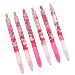 Caneta Click Lotso (urso rosa)