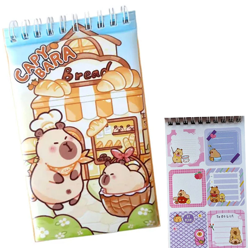 Caderninho de Capivara com Adesivos - 10 Folhas