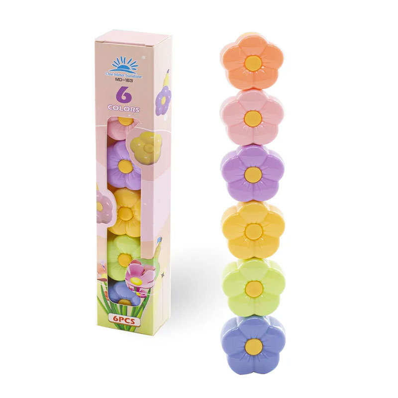 Kit 6 Marca Texto Flor