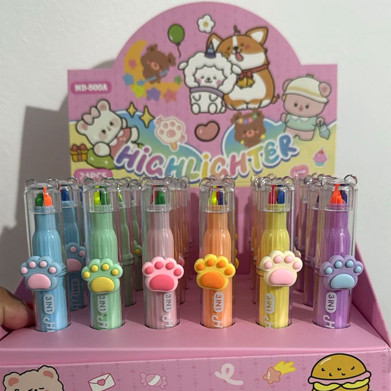 Marca Texto Triplo Patinhas