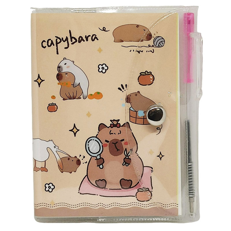 Mini Caderneta Capivara com Caneta