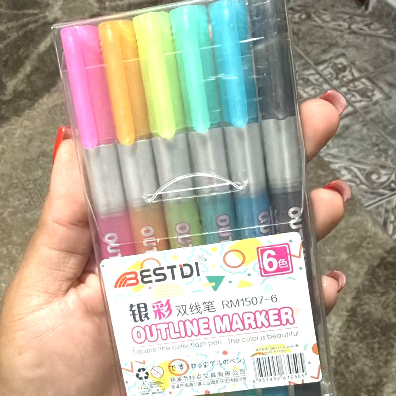 Caneta Outline Marker C/6