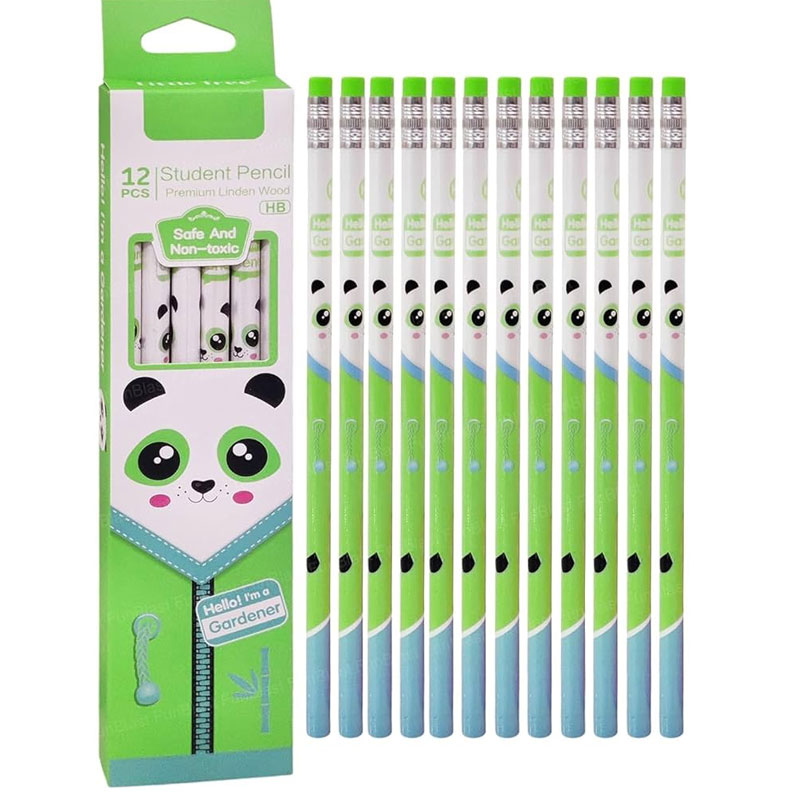 Kit 12 Lápis HB Pandinha