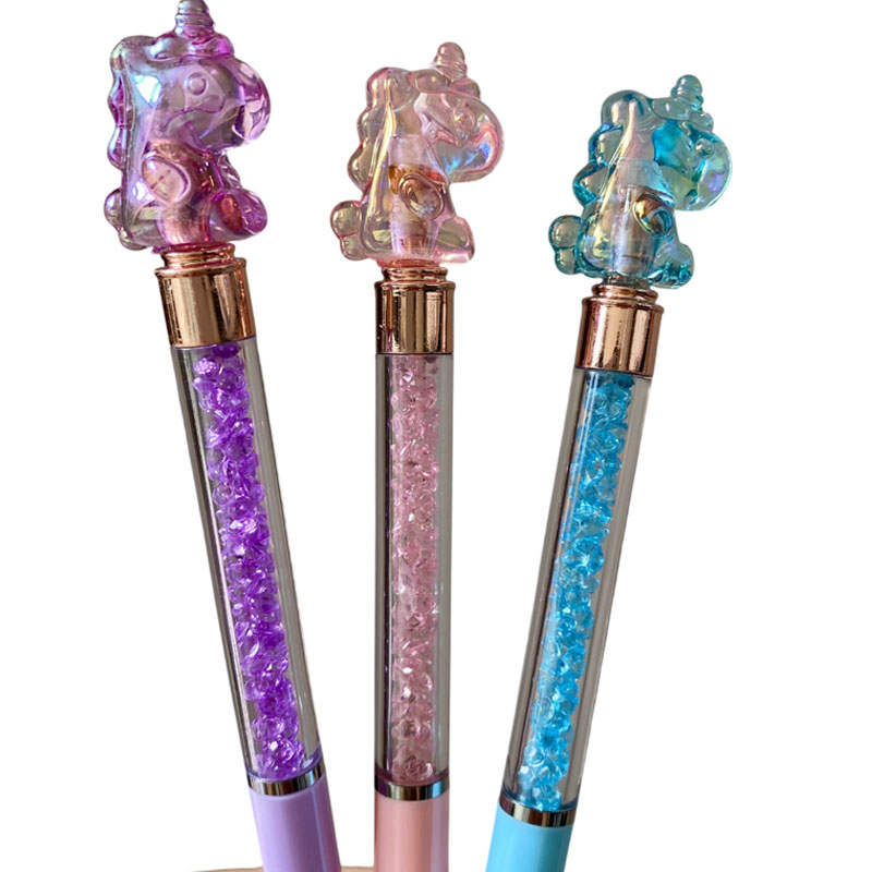 Caneta Luxo Unicórnio Cristal