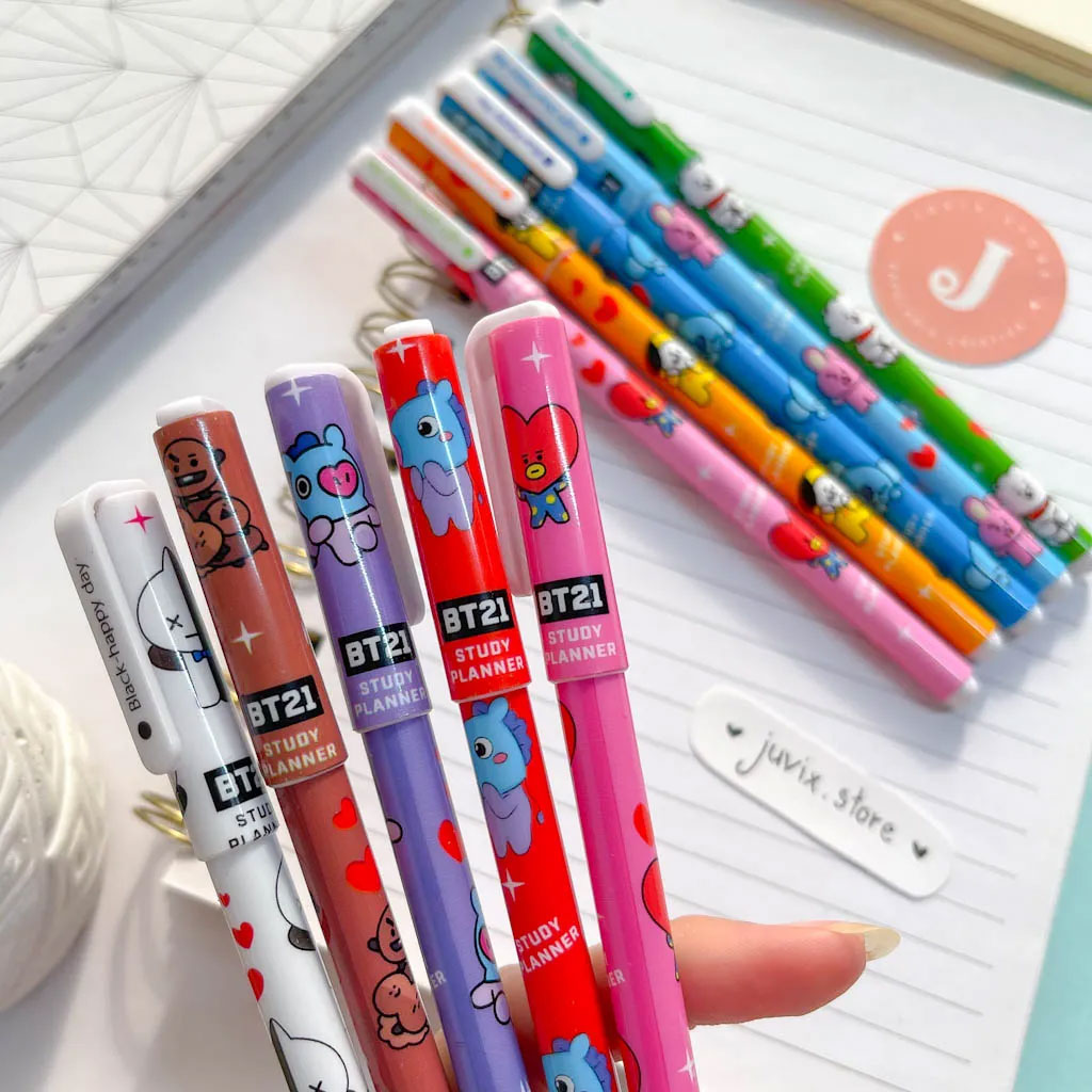 Caneta Gel Colorida BTS