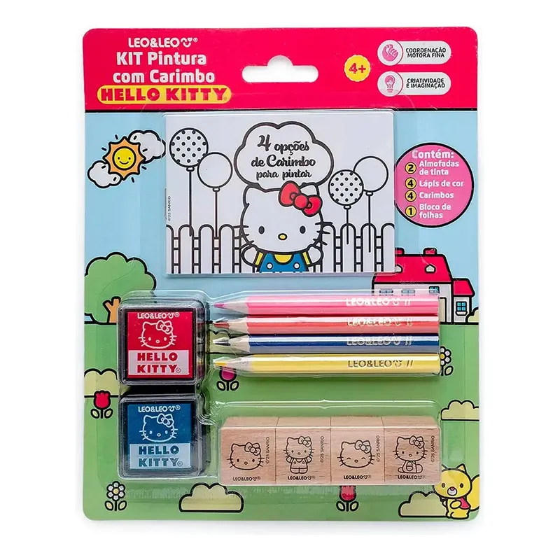 Kit Pintura e Carimbo Hello Kitty
