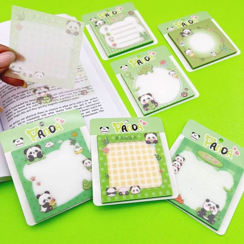 Notas Adesivas Pandinha c/ brillo 7x7cm