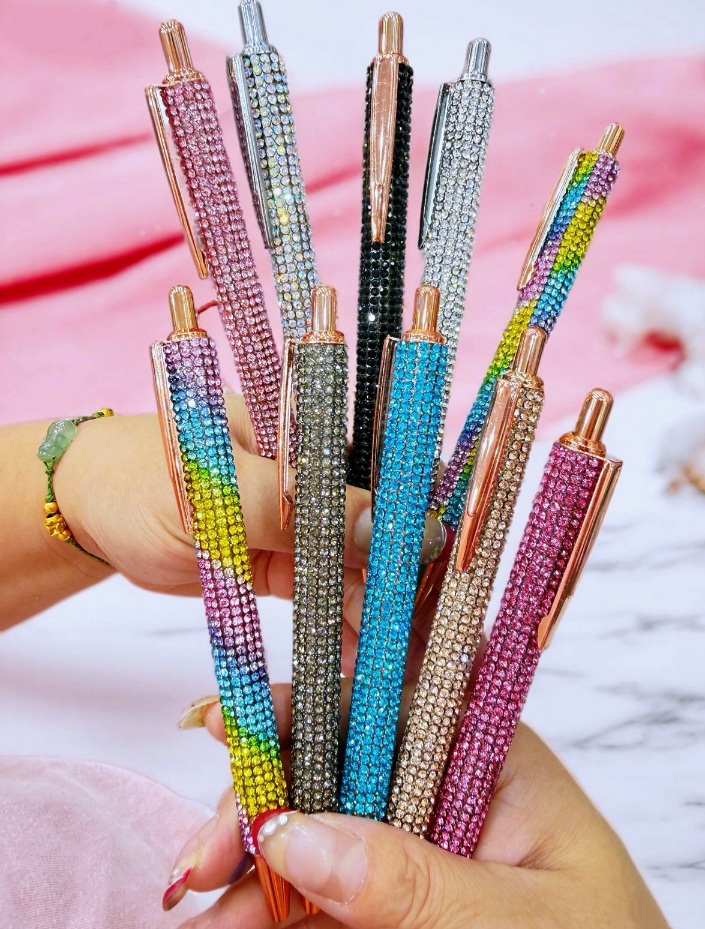 Caneta Cravejada Luxo (Joia)