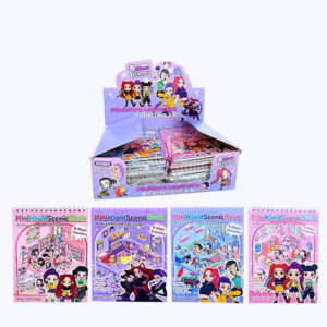 Caderno 8 Cenários e Adesivo Kpop