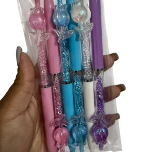 Caneta Luxo Flor Cristal