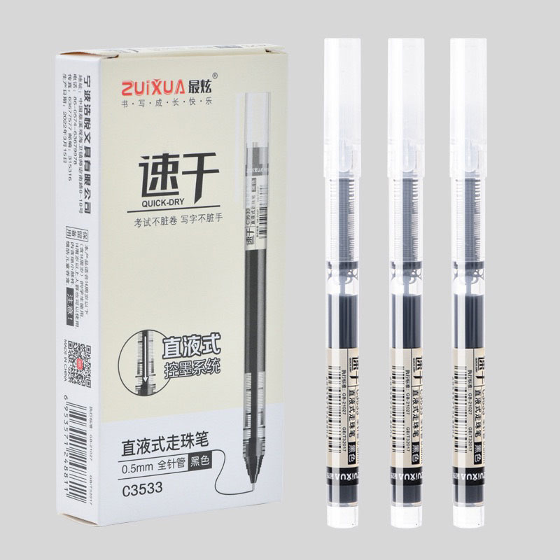 Caneta de Rollerball Preta (Caixa c/12)
