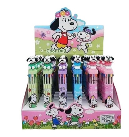 Caneta 10 Cores Snoopy (unidade)