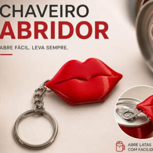 Chaveiro e Abridor de Lata Beijo