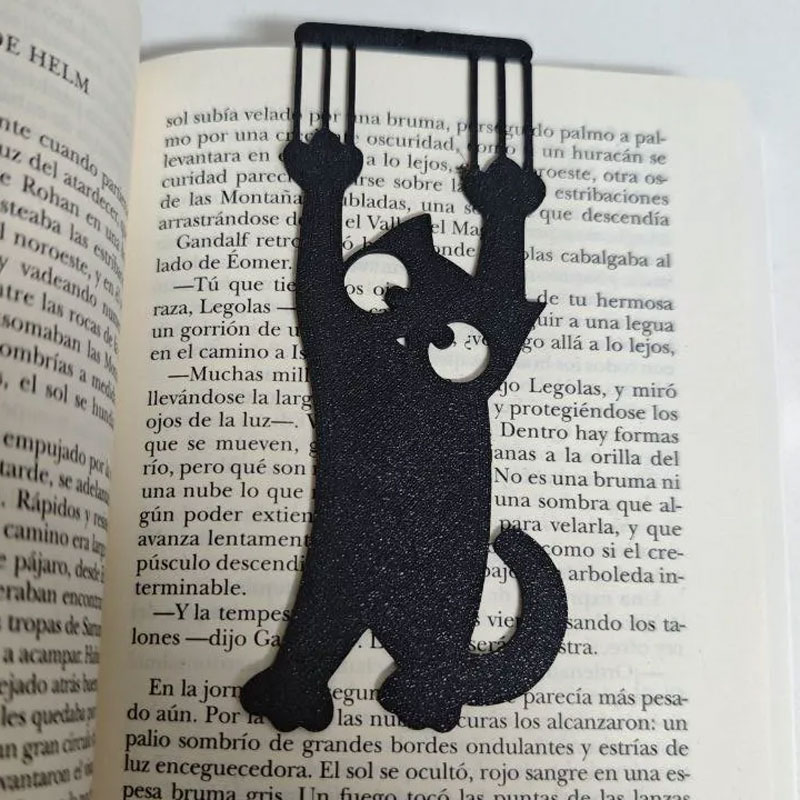 Marcador de Página Gato Pendurado