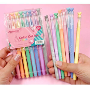 Kit 8 Caneta Gel Pen Coração