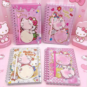 Caderno Hello Kitty c/ Estojo, Caneta e Bloquinhos