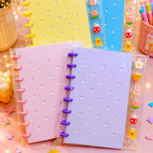 Caderno 8 Discos com Apliques (Uniso)
