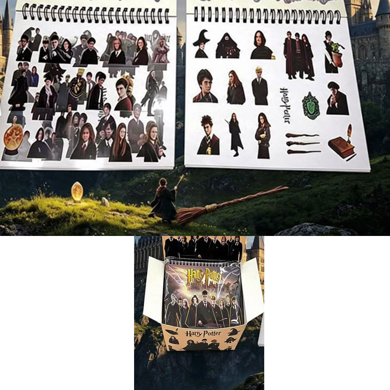 Caderno de Adesivos Harry Potter