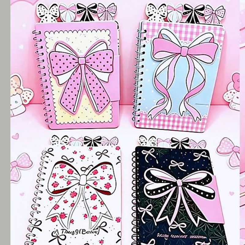 Caderno Decorado com Divisórias Laço