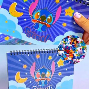 Caderno de Adesivos Stitch