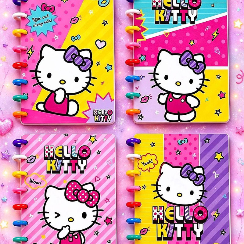 Caderno 8 Discos Hello Kitty