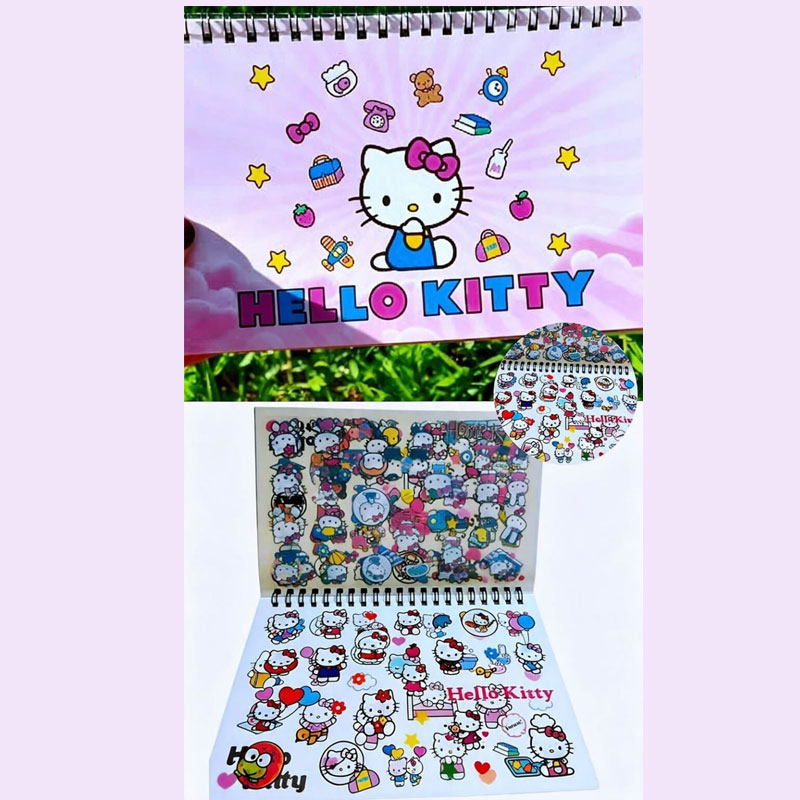 Caderno de Adesivos Hello Kitty