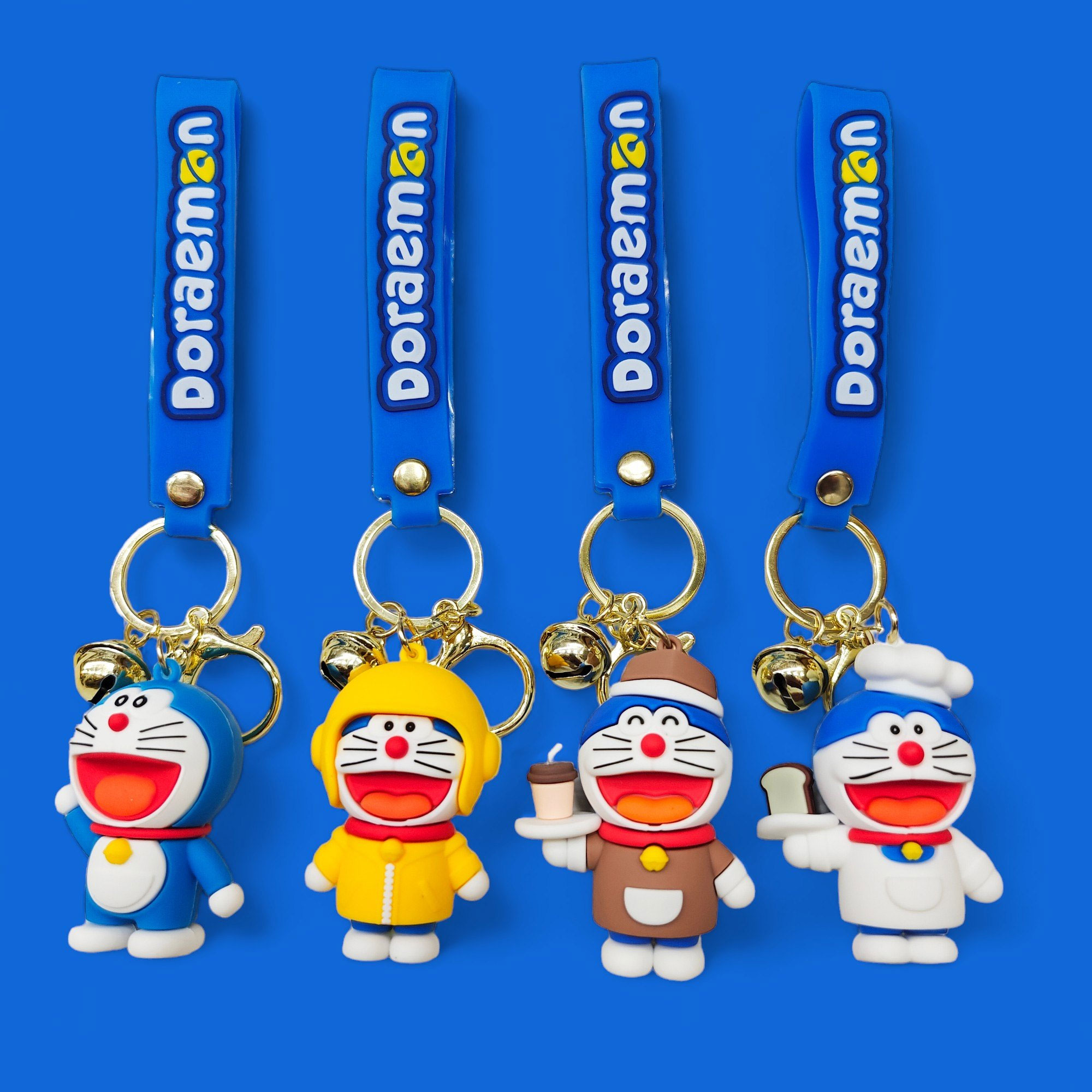 Chaveiros Emborrachado Doraemon 3D (Jingle Cat)