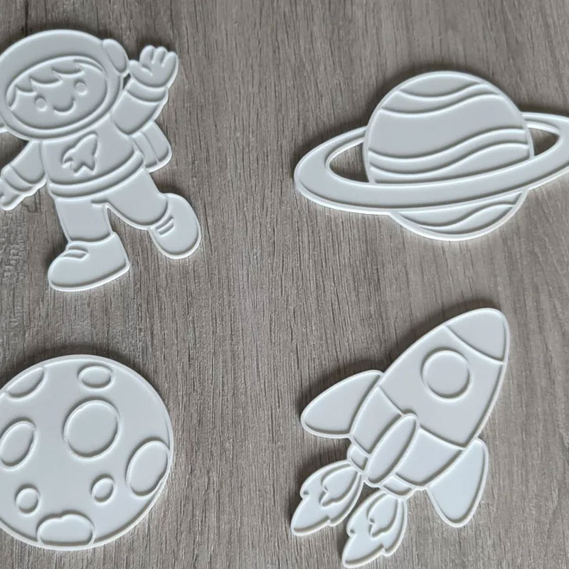 Kit com 4 Placas 3D para Pintar Espacial