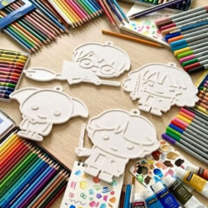 Kit com 4 Placas 3D para Pintar Harry Potter