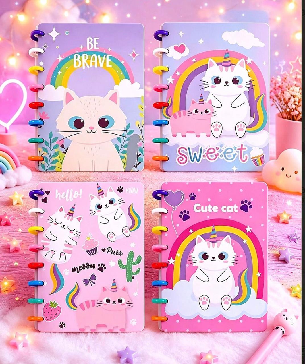 Caderno 8 Discos Gatinhos